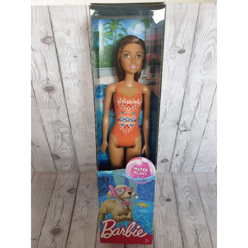 MAINAN ANAK PEREMPUAN BONEKA BARBIE MATTEL ASLI - WATERPLAY ORANGE