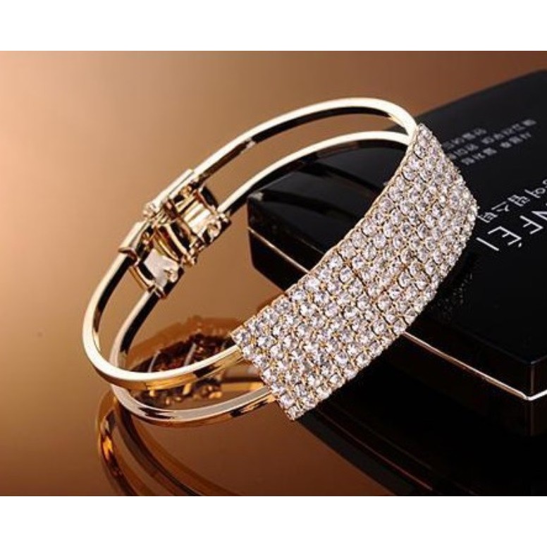 2020 TREND! Gelang iMPOR Korea Fashion Wanita WISH Diamond Womens Bangle Cewek Elegant Alloy