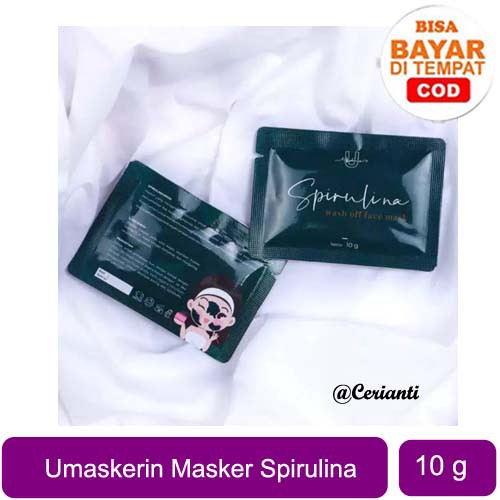 MASKER SPIRULINA/WASH OFF MASK SPIRULINA UMASKERIN - BPOM✅