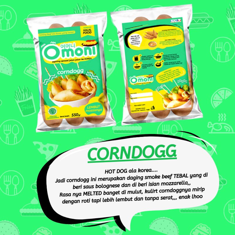 omoni Corndog, corndog omoni 550 gr