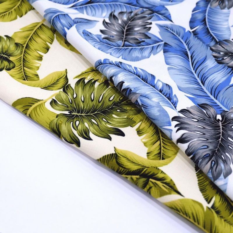 Kain Kanvas Motif Daun Tropical Monstera - Baretta (Sofa, Kursi, Jok, Sarung Bantal, Stool, Beanbag)