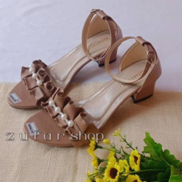 ZUFAR - Kirei Heels Wanita (AG-42) HEELS SANDALS VIRAL gitu loh / SANDAL HEELS MUTIARA