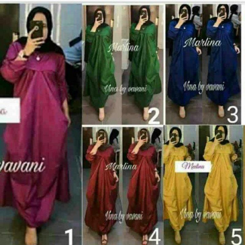 Vina dress baju gamis fashion wanita muslim remaja