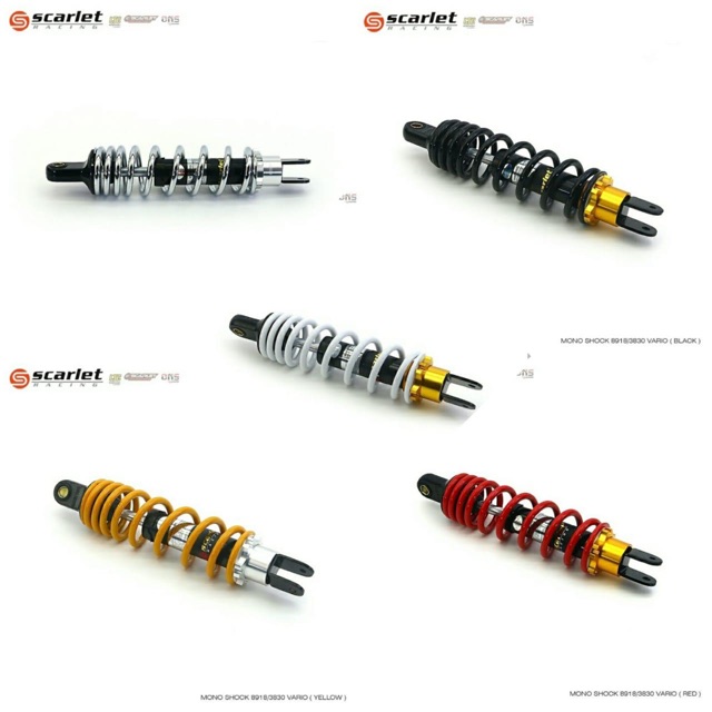SHOCKBREAKER BELAKANG VARIASI SCARLET UKURAN 310MM MOTOR