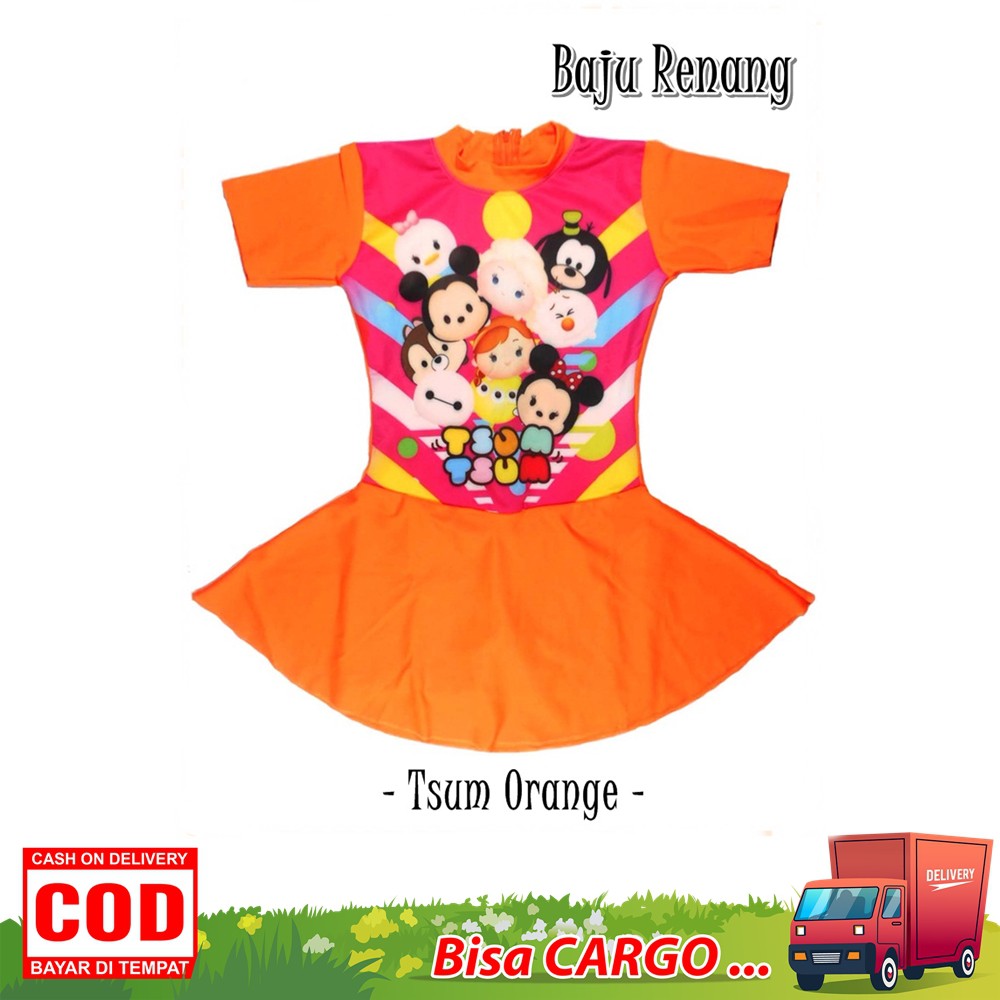 Baju Renang Rok Anak SD - Setelan Rok Renang Anak Motif