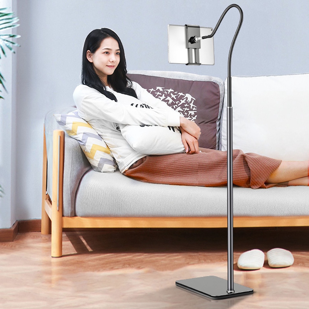 Lazypod Lantai Besi 1.4M | 1.75M Phone Holder Stand for Smartphone &amp; Tablet Multifungsi