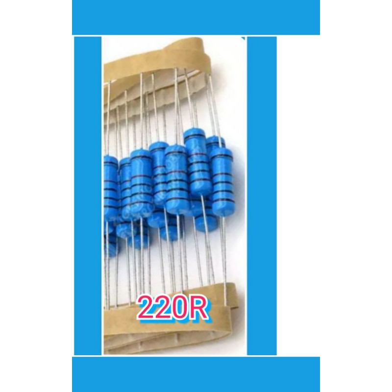 ANEKA NILAI , RESISTOR , 2 WAT METAL FILM 1% (1pcs)