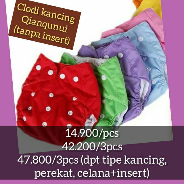 clodi kancing, celana, insert