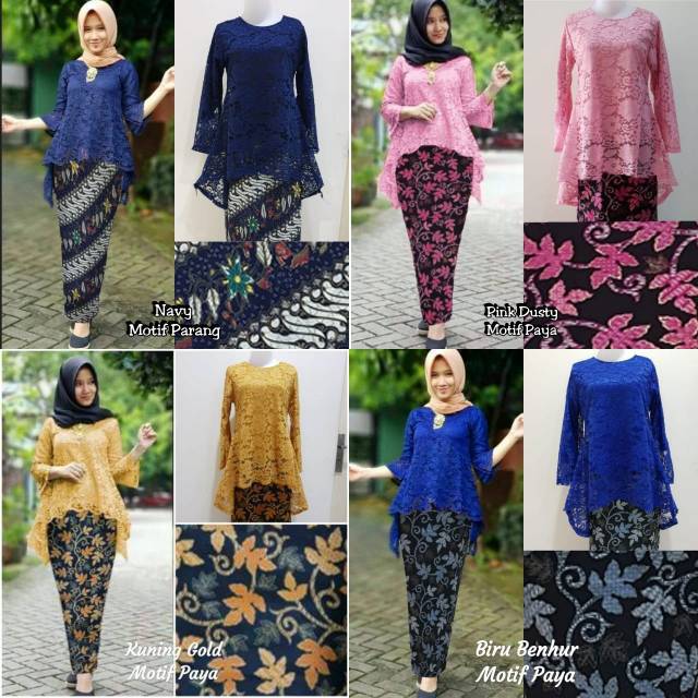 JUMBO XL Set BIANCA Kebaya Batik Brukat Bians PREMIUM XL