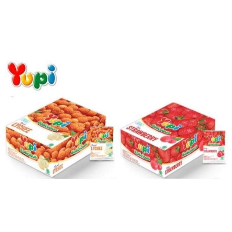 

YUPI permen lunak aneka rasa per box isi 24 pc x7gr