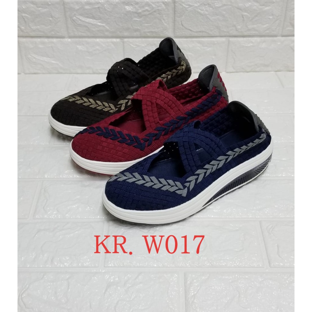 Sepatu Rajut KIDDO W017 WEDGES