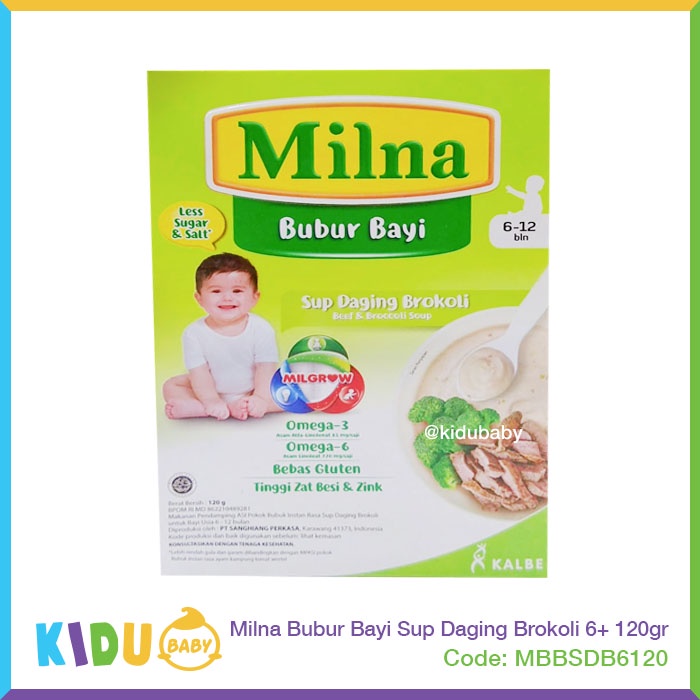 Milna Bubur Bayi 120gr Makanan MPASI si Kecil  Kidu Baby