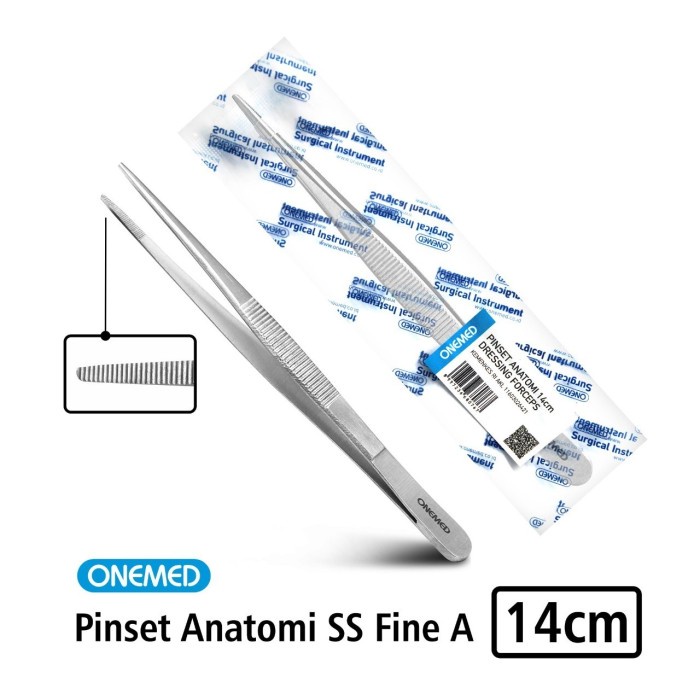 Pinset Anatomi Stainless Steel Fine A 14cm Onemed OJ