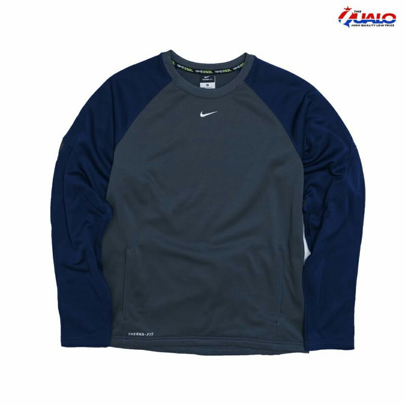 Sweater Pria Nike Men Baseball Shield Crew Navy ORIGINAL