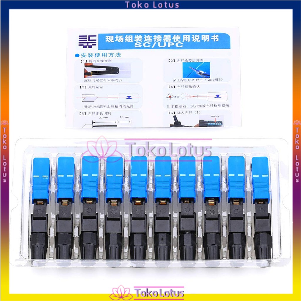 SC UPC/APC Buaya Biasa 10PCS/1PACK  FTTH Fiber Optic Konektor