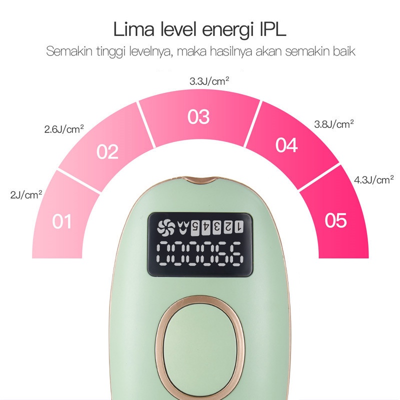 IPL Alat Laser Penghilang Bulu Permanen 990000 Flashes Tanpa Rasa Sakit Hair Removal Laser Penghilang Bulu T4/1096