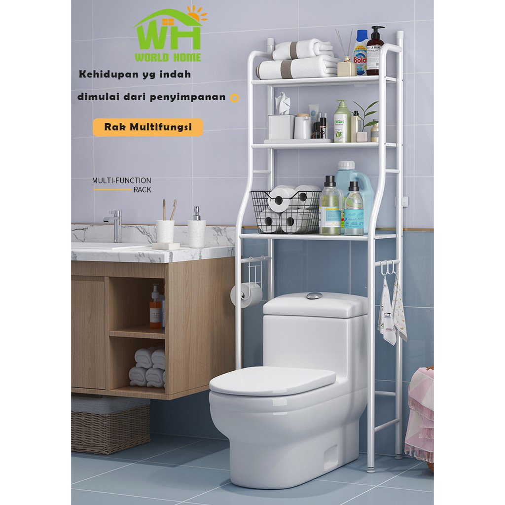 Rak Toilet WC Organizer Minimalis Rak Kamar Mandi Serbaguna Rak Sabun GOSHOP88