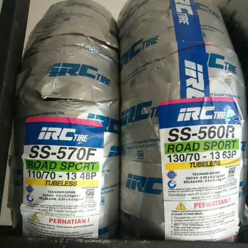 ban IRC ring 13 Yamaha nmax sepasang depan dan belakang ukuran 110-70/13 dan 130-70/13