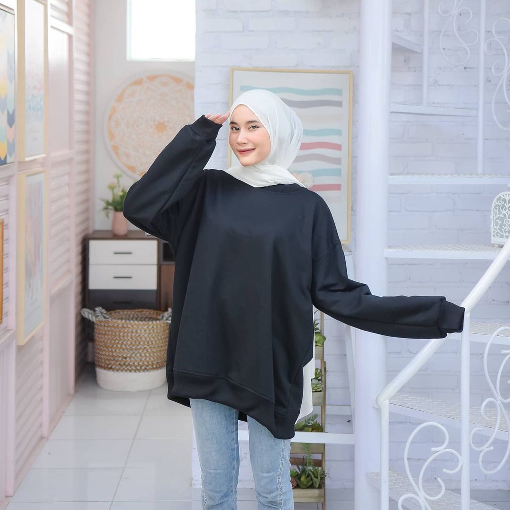 JUMBO Size BASIC SWEATER || CRAWNECK Sweatshirt Zumbo Size XXl PRIA WANITA