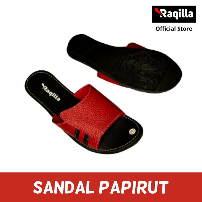 sandal wanita papirut asli garut bahan karet non slip sendal papirut wanita Kokop Kulit Jeruk