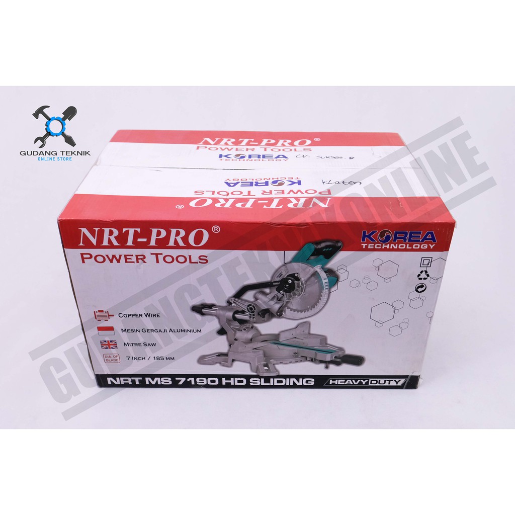 Mesin Potong Aluminium NRT PRO MS 7190 Sliding 7inch / Miter Saw NRT MS7190 7 Inch