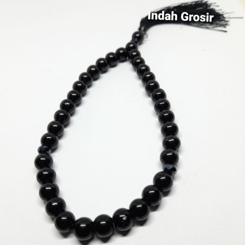 TASBIH BATU BLACK ONYX 33BUTIR 8MM