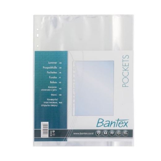 

Plastik Pocket Bantex A4 Clear 0.06mm