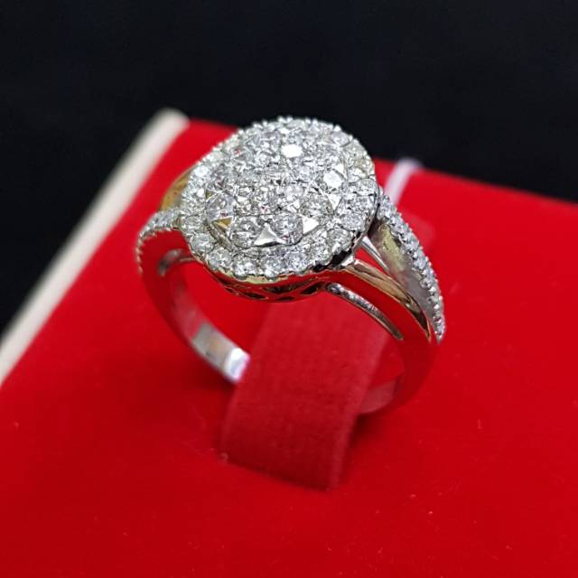 Cincin emas berlian eropa 100% asli dan natural