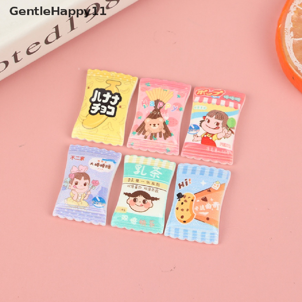 Gentlehappy 10Pcs / Set Mainan Miniatur Permen Skala 1: 12 Untuk Aksesoris Rumah Boneka