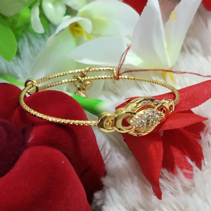 Gelang Bangkok bangle Anak Bayi - Perhiasan lapis emas 22 K