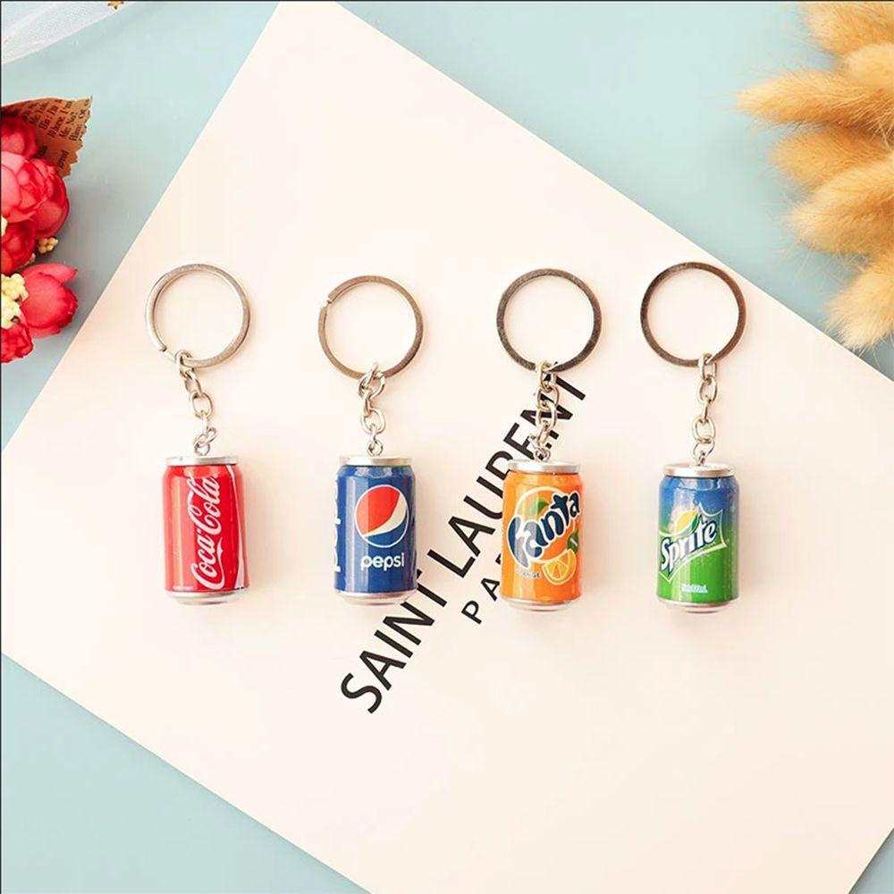 [Elegan] Kaleng Minuman Gantungan Kunci Mainan Hadiah Gantungan Kunci Gadis Dekorasi Aksesoris Kunci Mobil Keyring Pendant Key Chain Gantung Simulasi Pernak Pernik