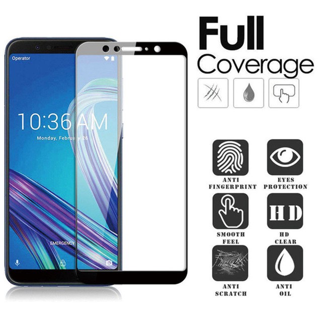 Tempered Glass Pelindung Layar Full Cover Screen Protector Asus Zenfone Max Pro M1