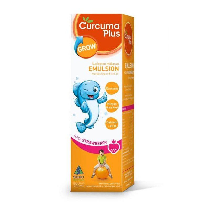 CURCUMA PLUS GROW EMULSION 200 ML RASA JERUK/STRAWBERRY/BLACKCURRANT