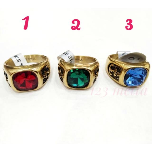 Cincin Titanium pria Rings Jangkar Titanium Original