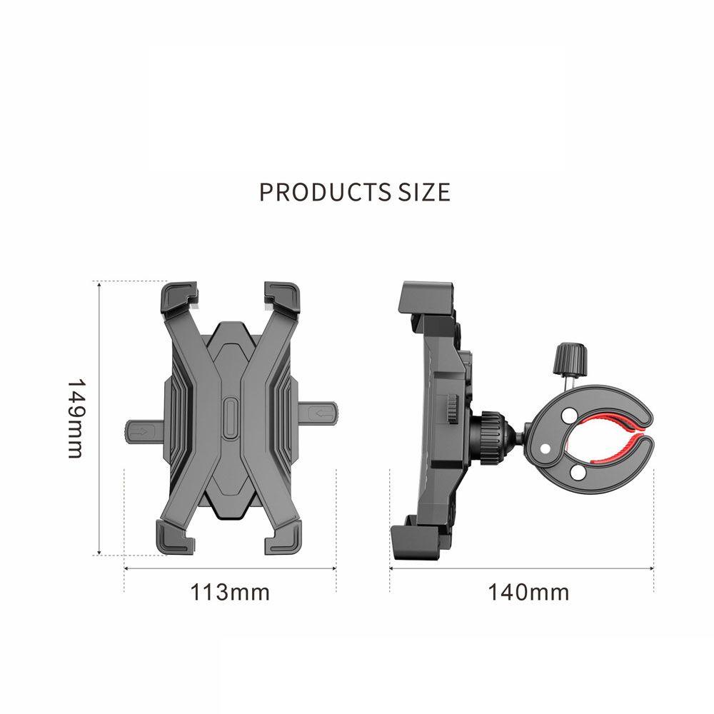 Lanfy Sepeda Phone Holder Phone Adjustable Mount Bracket Stang Mount Braket Handphone Anti Goyang Anti-slip