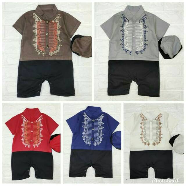 Romper bayi  Fashion anak  bayi  laki  laki  pakaian  baju koko 