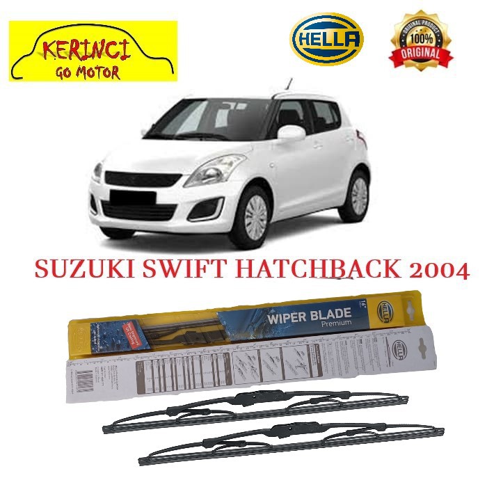 WIPER SUZUKI SWIFT HATCHBACK 2004 HELLA PREMIUM 21&quot; &amp; 18&quot; SEPASANG