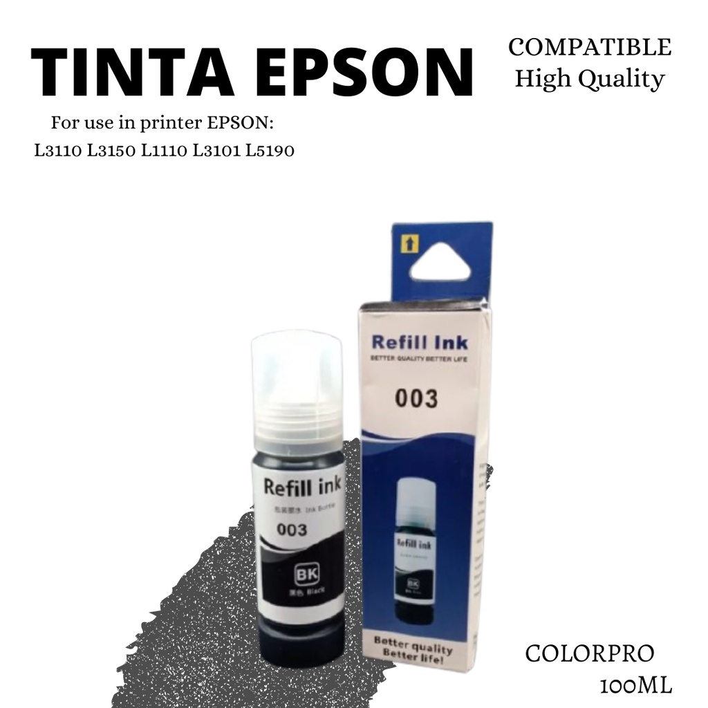 Tinta epson 003 L3110 L3150 L1110 L3101 L5190 1 paket 4 warna