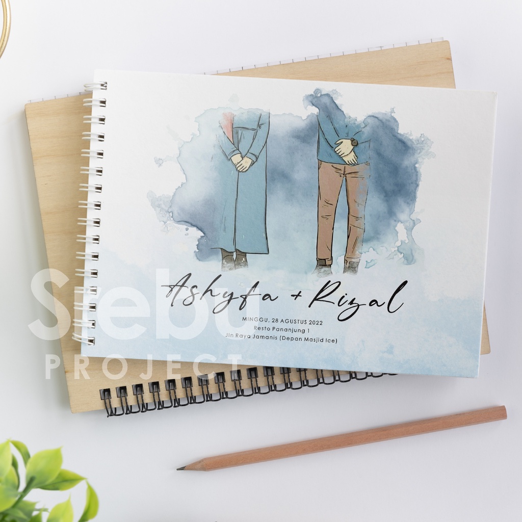 

(SR001) Buku Tamu Pernikahan Hardcover dan Softcover murah / Guest Book Isi 310 Tamu