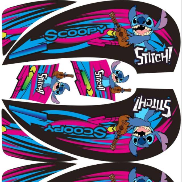 STRIPING STIKER SCOOPY FI F1 2016 2015 2014 2013 VARIASI HONDA STICKER LIST MOTOR LIS