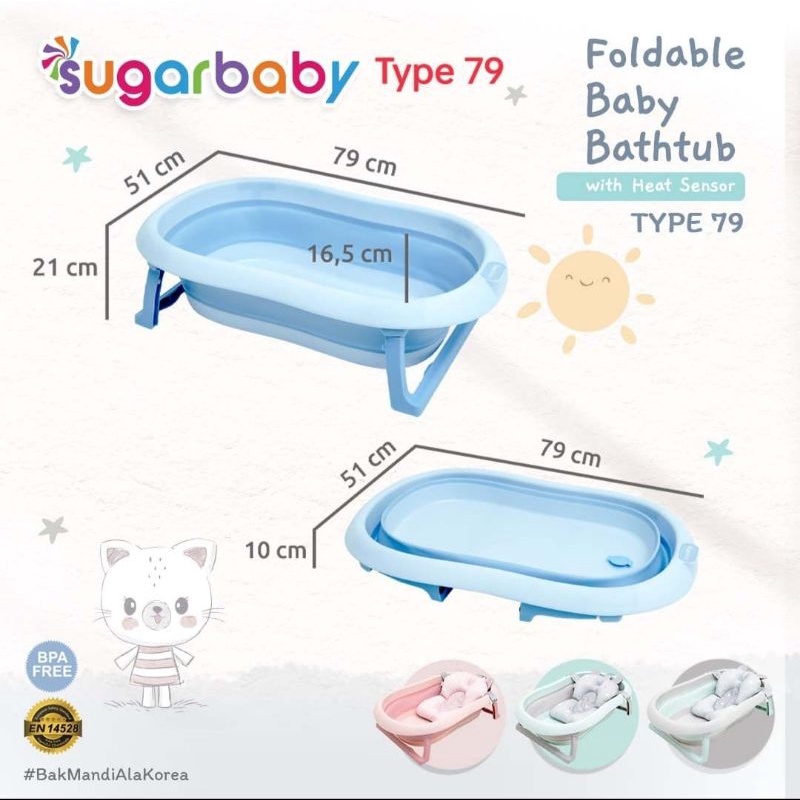 SUGARBABY FOLDABLE BATHTUB BAK MANDI LIPAT F76 F79 F88