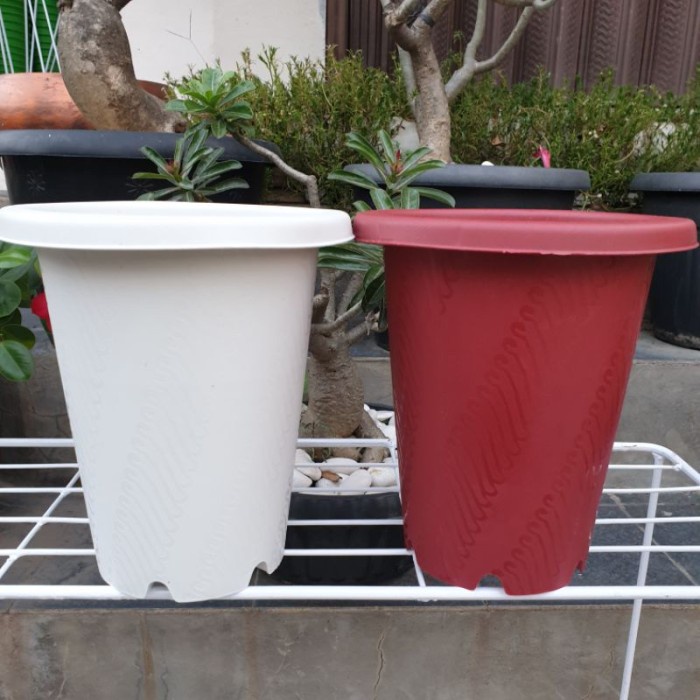 JM RUBY ASTOR BATIK 18 Pot bunga bulat tinggi Pot cantik Pot pirus bagus tebal kuat cantik murah