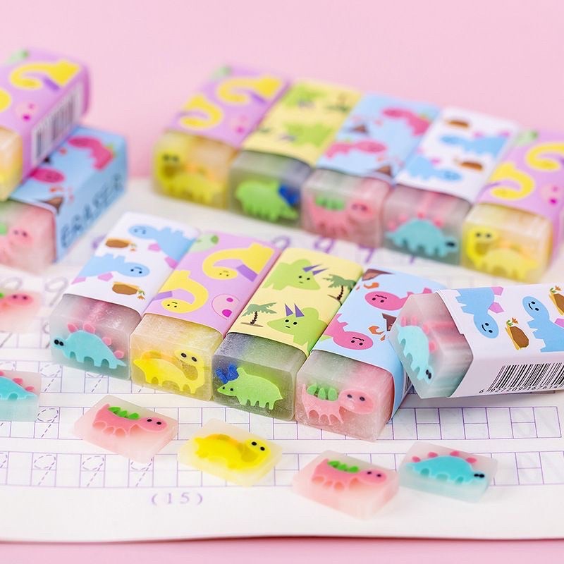 

penghapus pensil motif dino dinosaur bola buah semangka basket voli volley soccer football sepak bola pencil eraser cute kawaii imut murah premium