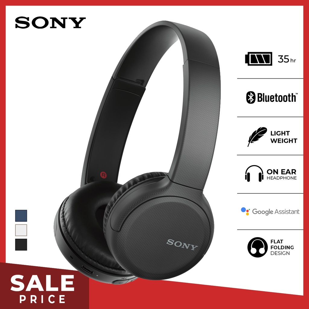 Jual Headset Sony WHCH510 Headset Wireless Bluetooth Battery Up to 35h