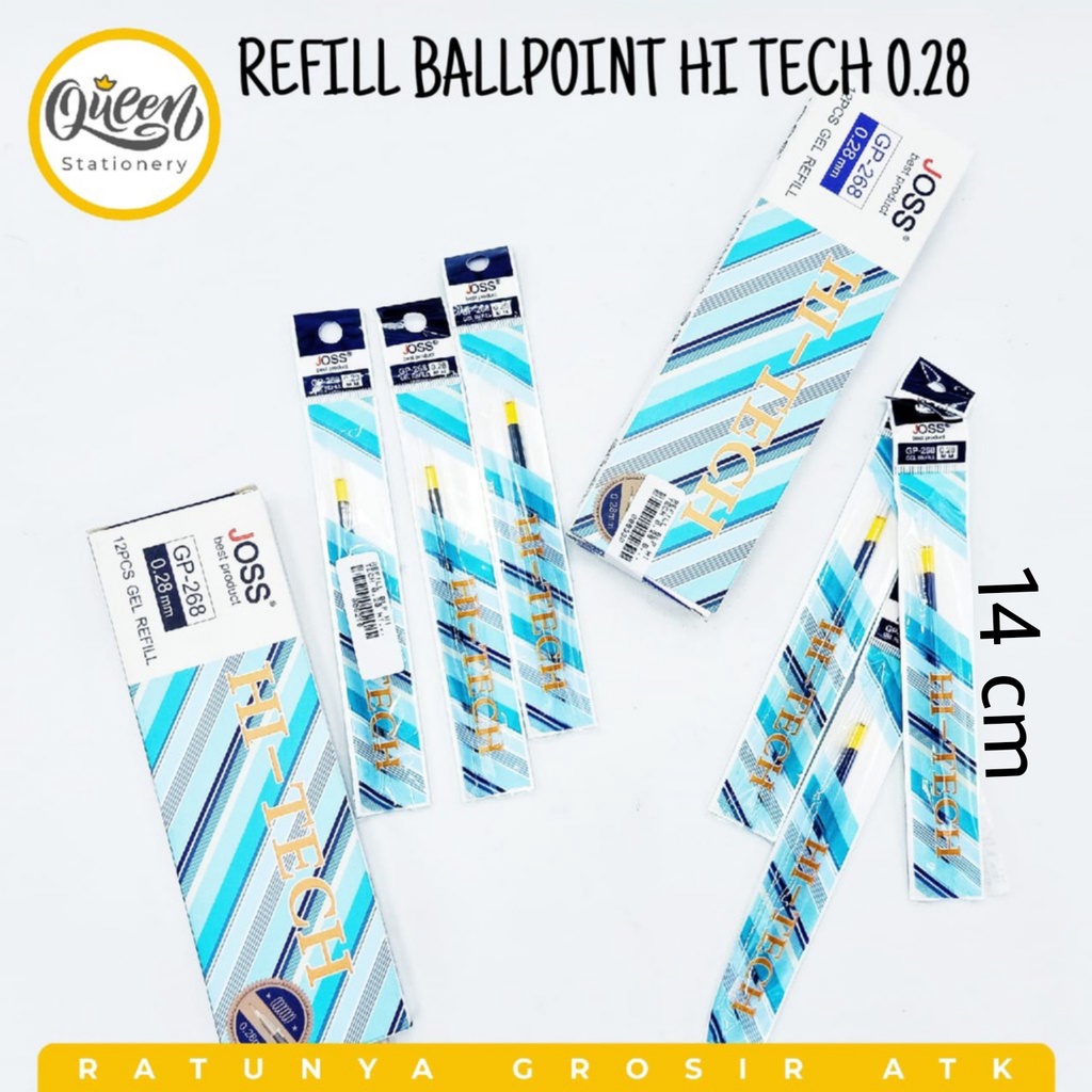 

(1 PCS) ISI ULANG PULPEN / REFILL BALLPOINT / REFILL BOLPEN 0.28MM / REFILL BLP HI TECH 0.28 JOSS