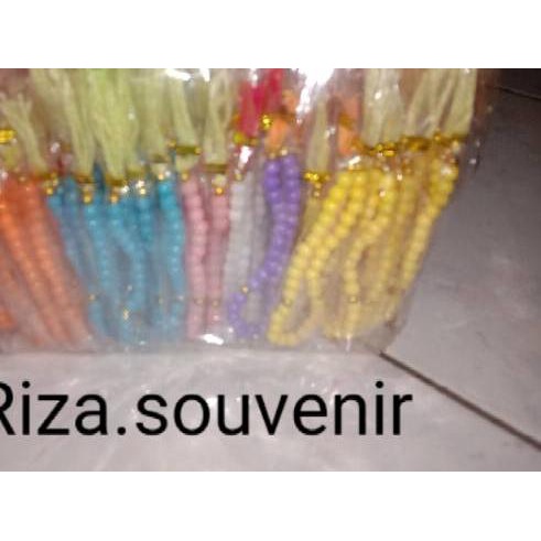 ☆ (Isi 100pcs) SOUVENIR TASBIH MUTE KECIL WARNA DOP 33 BUTIR MURAH ✫