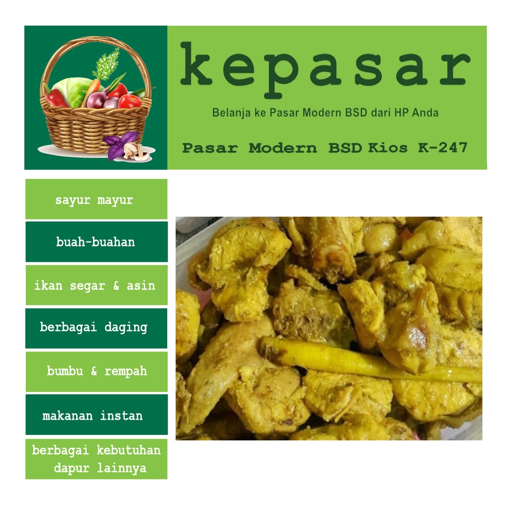 

Ayam Ungkep Bumbu Kuning 1 potong