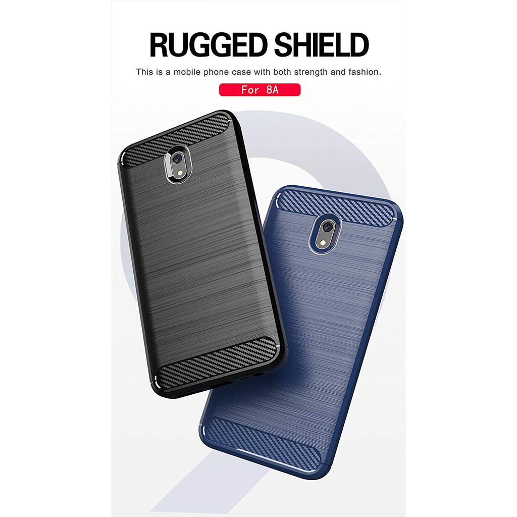 H8 Case Xiaomi Redmi 8A seri iPaky Carbon Softcase Hitam