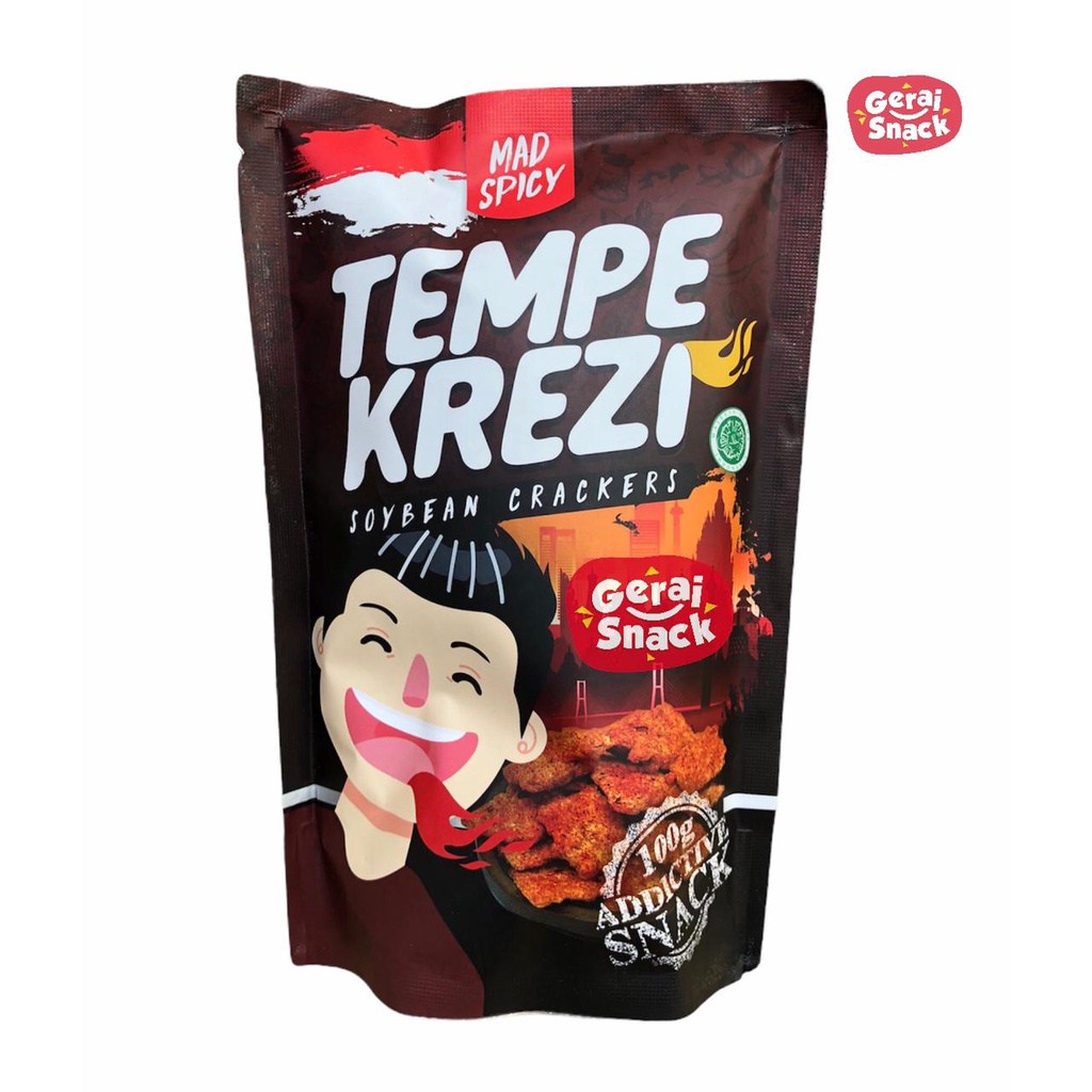 Keripik Tempe Krezi Crispy Khas Bandung Bumbu Tebal Renyah (100gr)