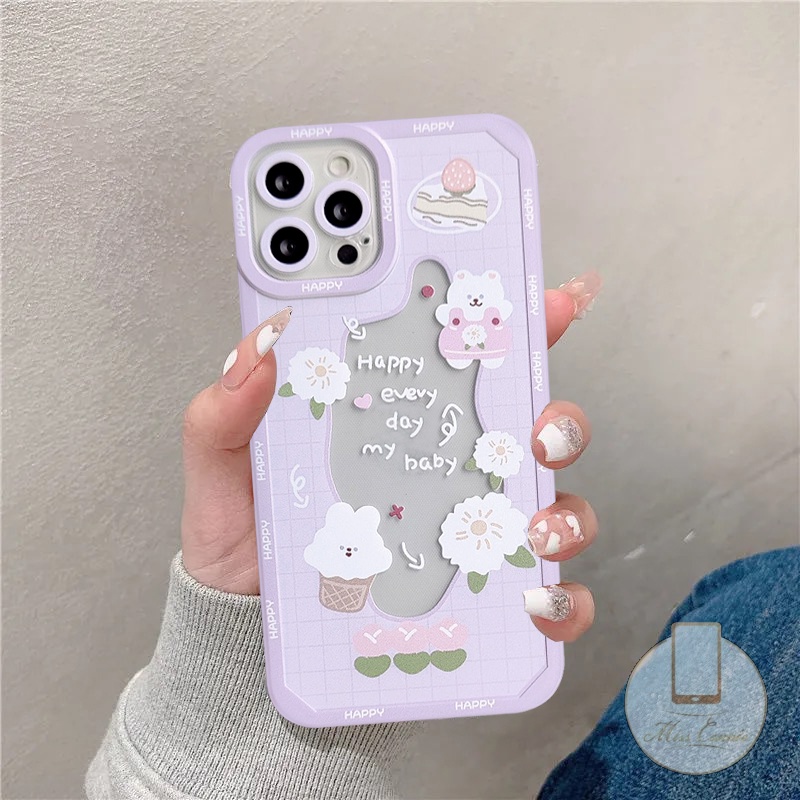 Soft Case TPU Transparan Motif Beruang / Kelinci Cover Redmi 9A 10 10C 9 9T 9C NFC M3 M4 X3 Pro NFC 8 11s 10S 9 9s 9pro 10 11 Pro Max Plus